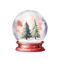 Christmas snow globe festival pottery plant.