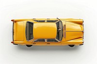 Vintage yellow car top view