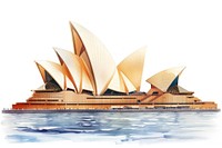 Sydney Opera House landmark architecture illustration.