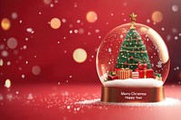 Happy New Year greeting card christmas background globe.