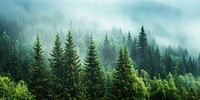 Forest landscape fir vegetation.