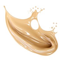 Beige liquid splash foundation beverage cosmetic.