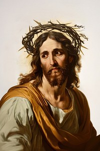 Jesus christ painting art illustration.