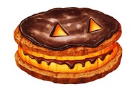 One Halloween sandwich chocolate cookie halloween dessert confectionery.