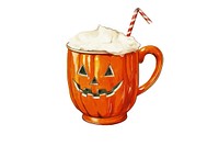 One Halloween hot drink halloween beverage cream.