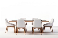 Modern dining table with chairs