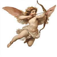 Cupid flying with bow and arrow illustration cupid mythological.