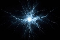 Glowing lightning electrifies storm thunderstorm electricity.