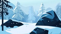 Background view winter landscape snow illustration scenery.