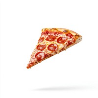 Pepperoni pizza flying in the air slice food delicious.