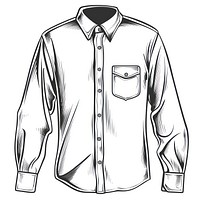 Detailed sketch of buttoned shirt