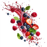 Fresh berries splash juice