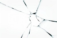 Broken glass background cracked white.