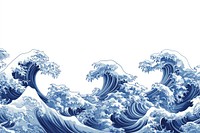 Elegant blue ocean wave illustration