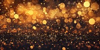 Abstract gold glitter with bokeh gold lights background chandelier lighting outdoors.