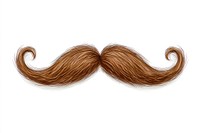 Brown mustache illustration vector style.