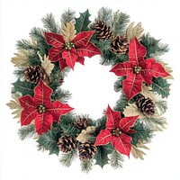 Festive holiday wreath decoration