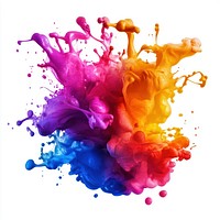 Vibrant colorful abstract paint splash