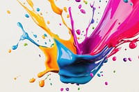 Vibrant paint splash art