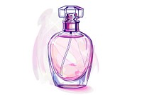 Light pink perfume bottle illustration cosmetics art.