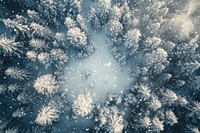 Forest snow snow-covered nature.