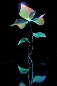 Fantasy plant background neon art.