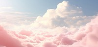 Dreamy pink and white clouds