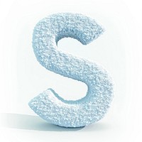 Snow letter s illustration textured alphabet.