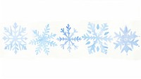 Watercolor snowflakes divider illustration decoration outdoors.