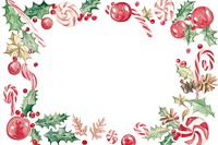 Printable christmas candy border green frame art.