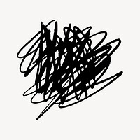 Abstract black scribble  illustration vector