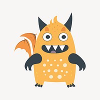 Cute cartoon monster character illustration