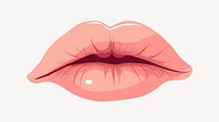 Aesthetic of a lipstick kiss illustration