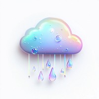 Cloud with raindrops illustration whimsical droplets.