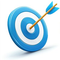 Bullseye target with blue arrow