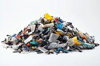 Colorful plastic waste pile