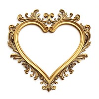 Elegant heart-shaped golden frame