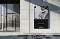 outdoor advertising poster mockup psd