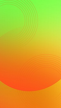 Gradient orange green patterned mobile wallpaper