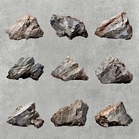 Rock texture design element psd set