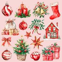 Festive Christmas   design element psd set