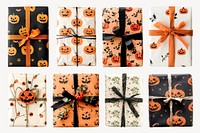 Halloween gift design element set