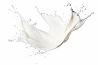 Floating milk splash dairy white food.