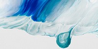 Liquid marble border blue abstract experimental art