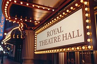 Elegant theatre hall sign