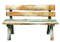 Garden Benches bench illustration watercolor.