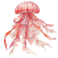 Coquette jellyfish illustration watercolor animal.