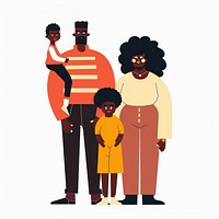 Black happy family illustration together person.