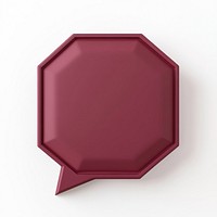 Maroon-burgundy octagon shape illustration maroon speech.