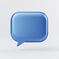 Sapphire-blue Rectangle shape speech bubble communication.